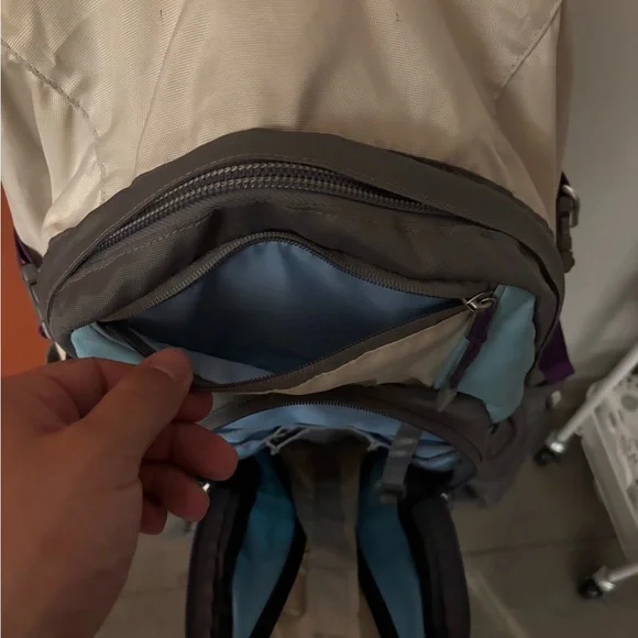 The North Face Heckler Gray and Blue Backpack for Outdoor/Travel/School - Picture 6 of 9